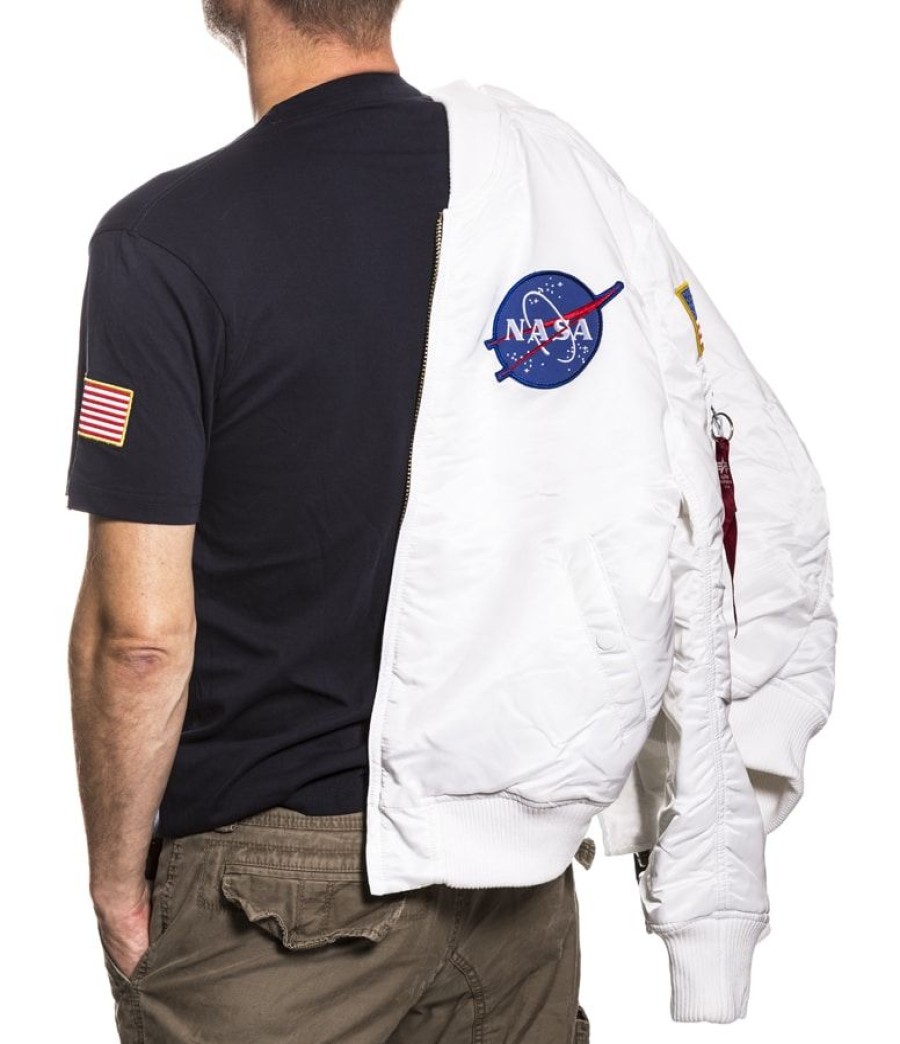 Takit Alpha Industries | Alpha Ma-1 Vf59 Pilottitakki Nasa Erikoisversio Valkoinen