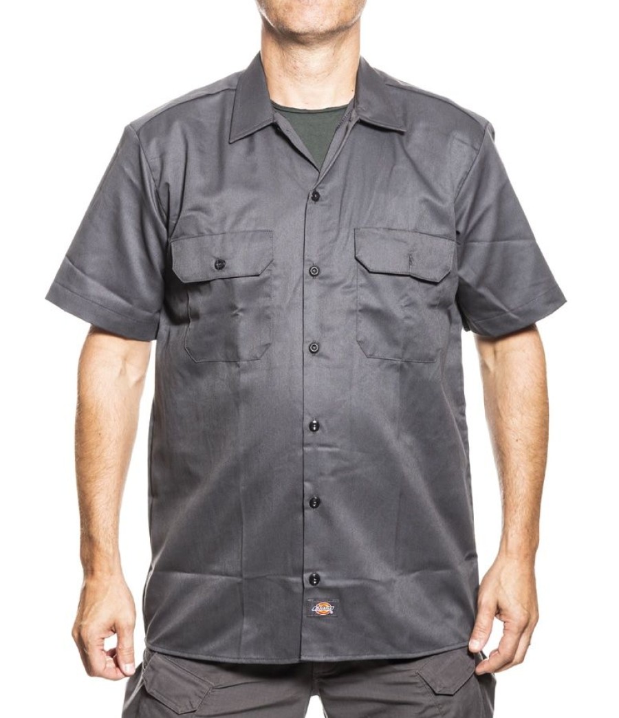 Paidat Paidat | Dickies Ss Work Shirt Lyhythihainen Tyopaita Harmaa